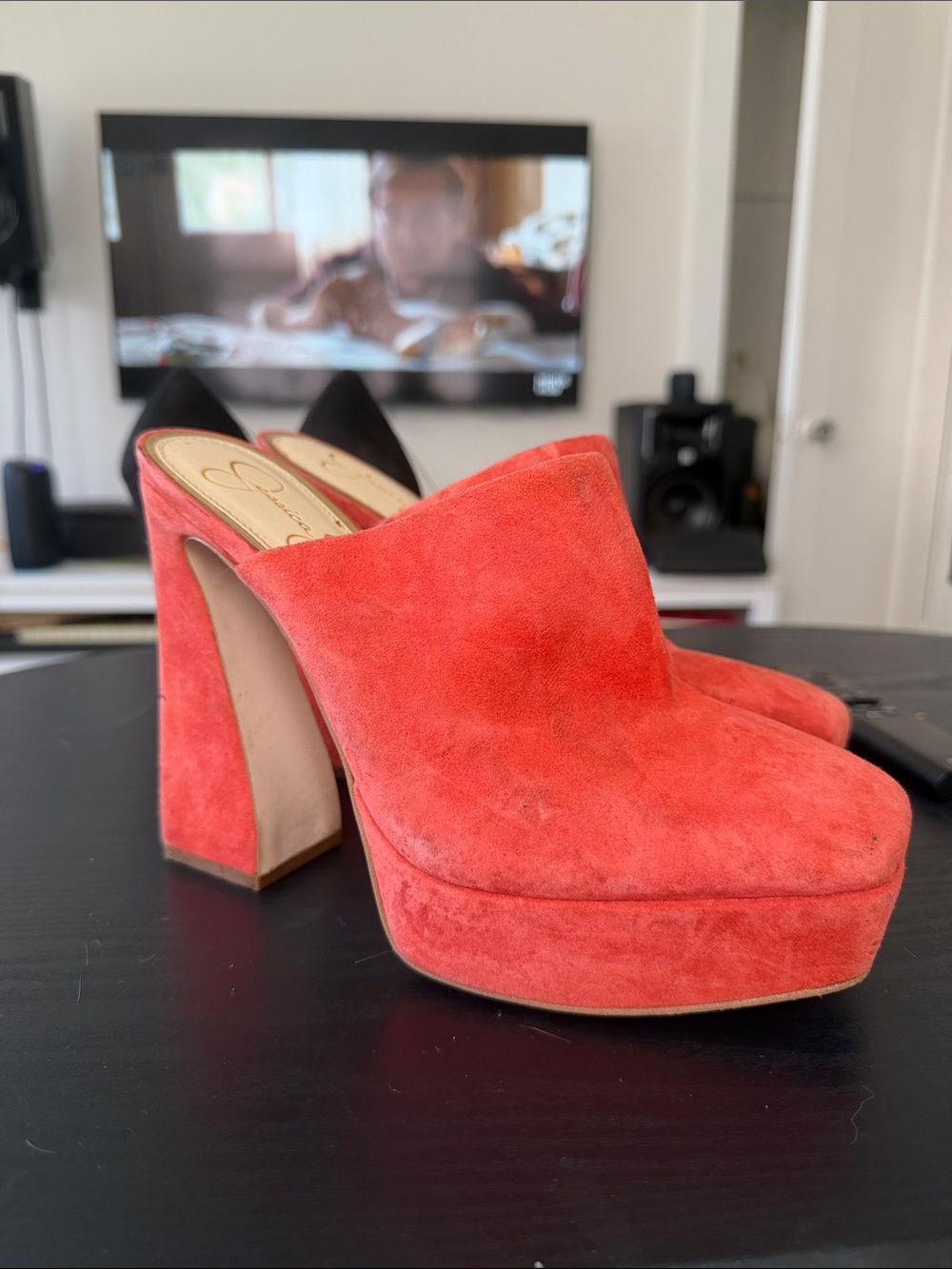 Jessica Simpson Coral Suede Platform Mules